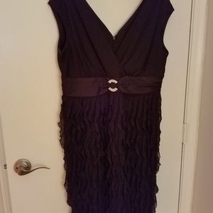 Black ruffle dress